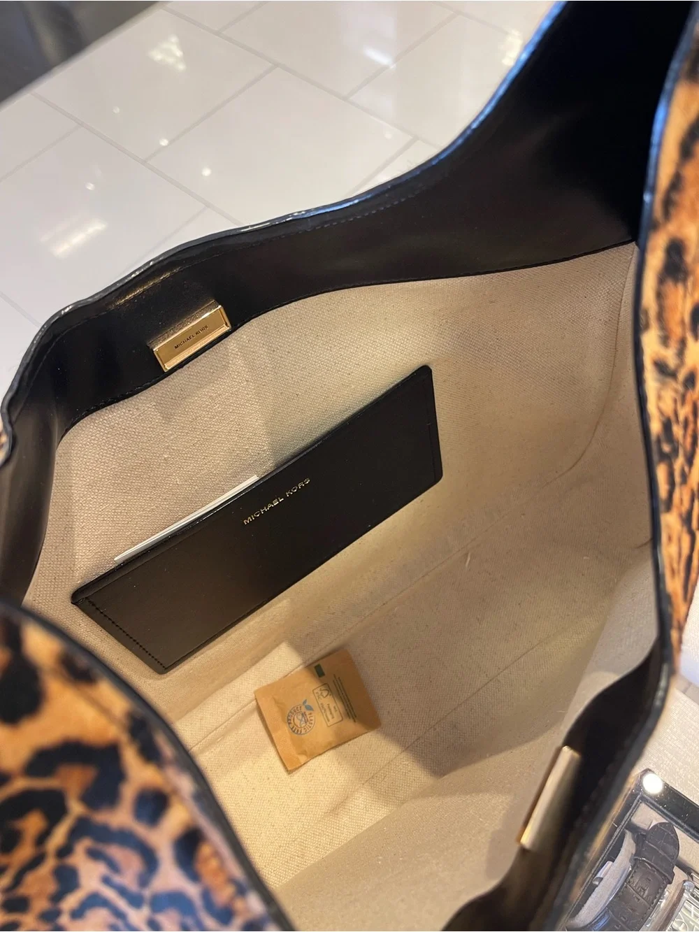 Michael Kors Nolita Large Leopard Print Calf Hair Hobo Shoulder Bag
NWT - Picture 9 of 16